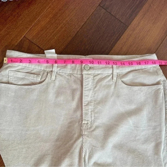 NWT Good American Good Classic Boot Corduroy Pants Cream Tan Stretch Plus Size - Picture 12 of 14